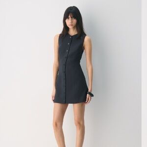 Wilfred Regal Navy Button-Down Mini Dress